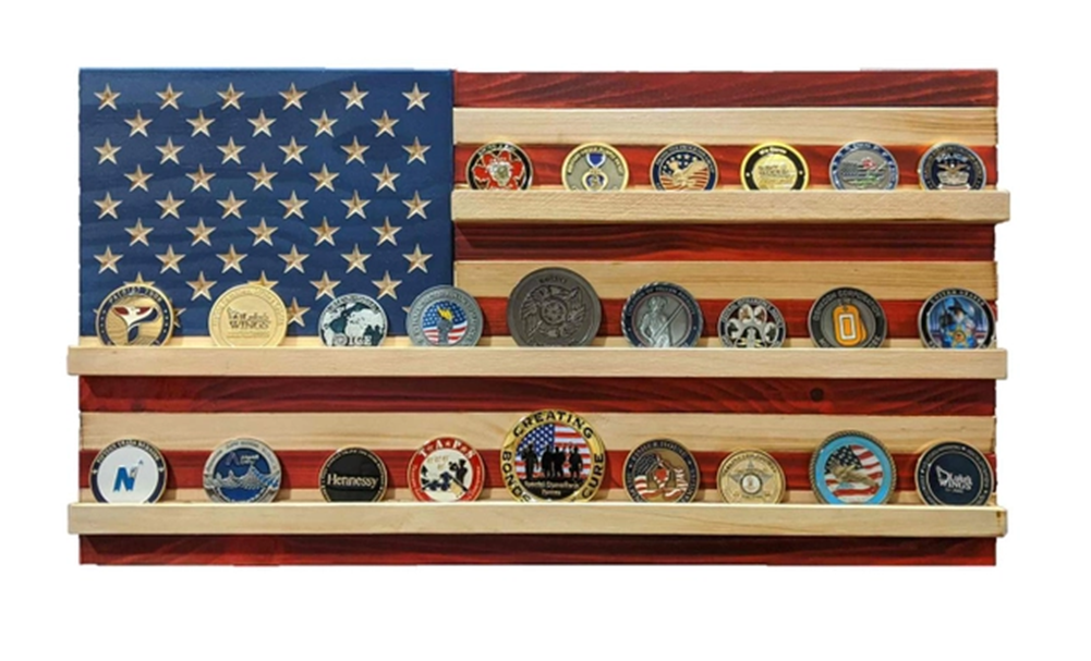 Challenge Coin Holder Flag