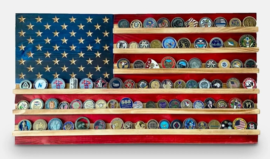 Challenge Coin Holder Flag